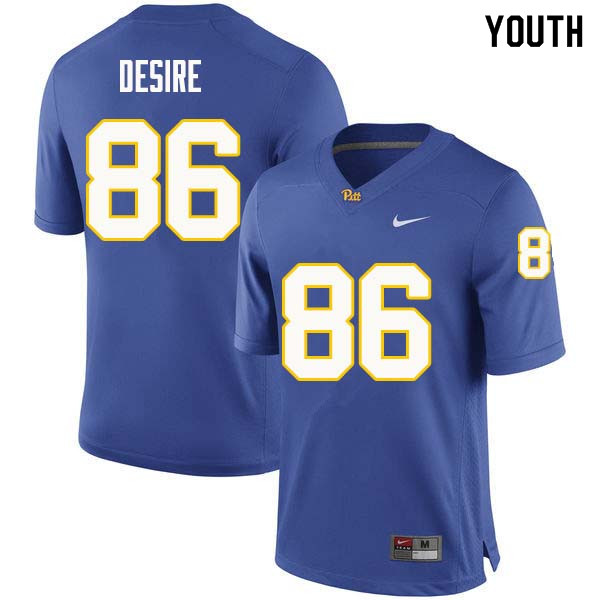 Youth #86 Julian Desire Pittsburgh Panthers College Football Jerseys Sale-Royal